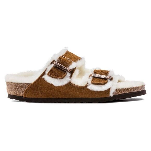 Birkenstock Arizona Fur Sandals/Slides Mink Color Men's Size EUR 43 US 10-R - Picture 4 of 6